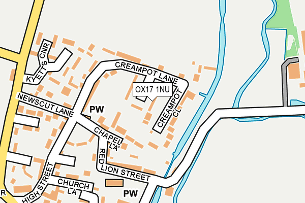 OX17 1NU map - OS OpenMap – Local (Ordnance Survey)