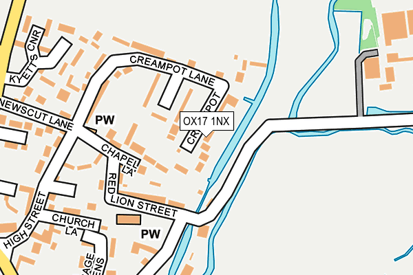 OX17 1NX map - OS OpenMap – Local (Ordnance Survey)