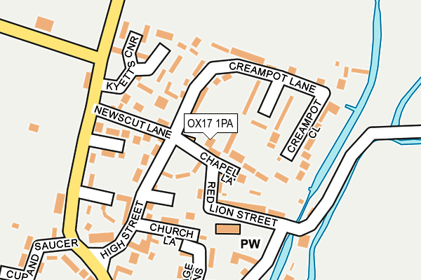 OX17 1PA map - OS OpenMap – Local (Ordnance Survey)