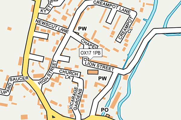 OX17 1PB map - OS OpenMap – Local (Ordnance Survey)