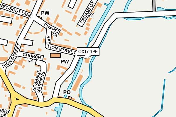 OX17 1PE map - OS OpenMap – Local (Ordnance Survey)