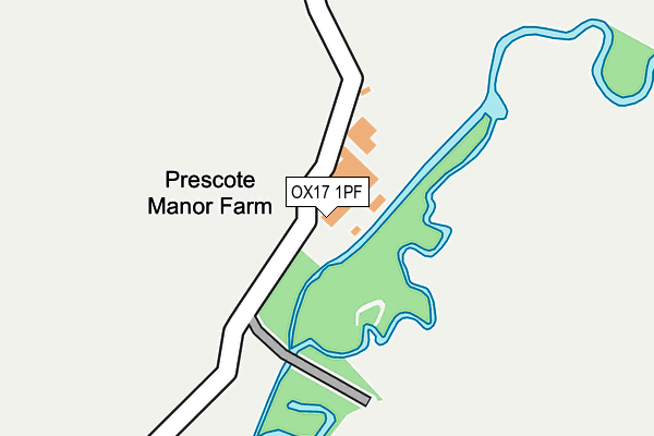 OX17 1PF map - OS OpenMap – Local (Ordnance Survey)