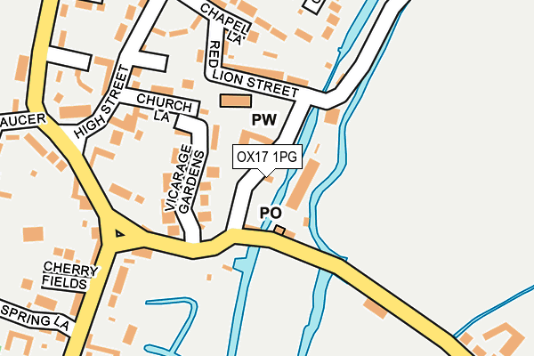 OX17 1PG map - OS OpenMap – Local (Ordnance Survey)