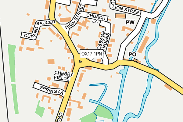 OX17 1PN map - OS OpenMap – Local (Ordnance Survey)