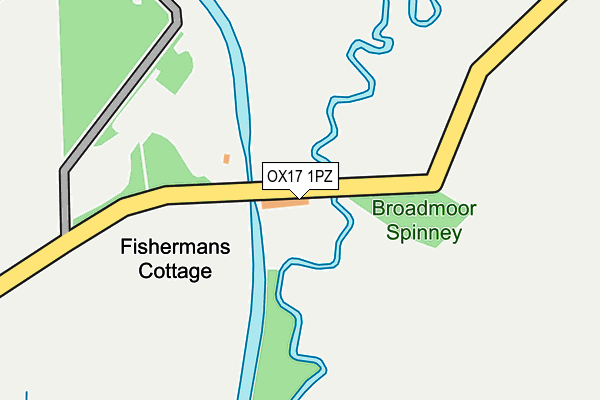 OX17 1PZ map - OS OpenMap – Local (Ordnance Survey)