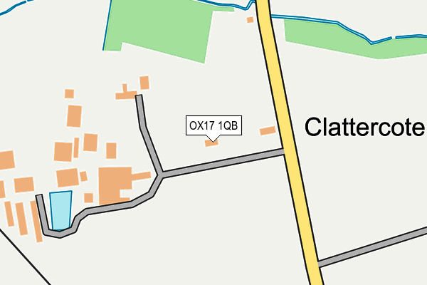 OX17 1QB map - OS OpenMap – Local (Ordnance Survey)