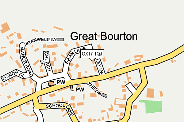 OX17 1QJ map - OS OpenMap – Local (Ordnance Survey)