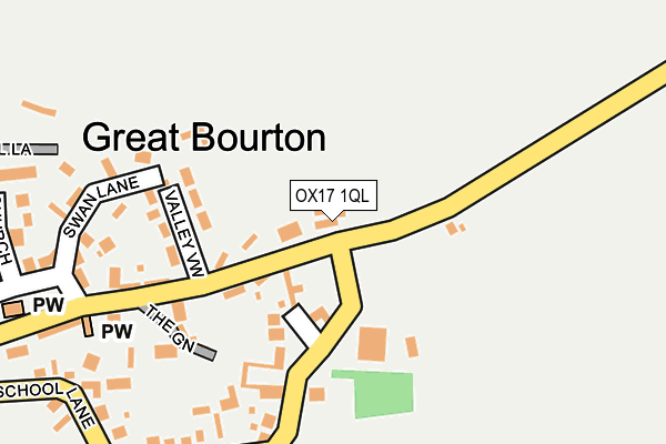 OX17 1QL map - OS OpenMap – Local (Ordnance Survey)