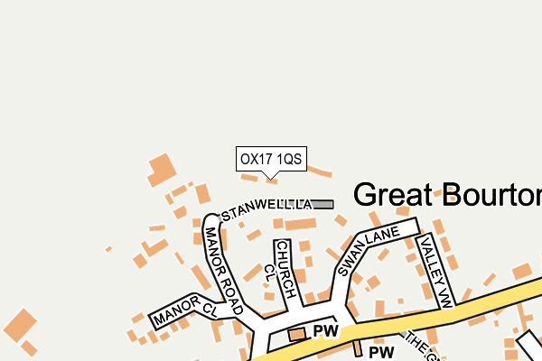 OX17 1QS map - OS OpenMap – Local (Ordnance Survey)