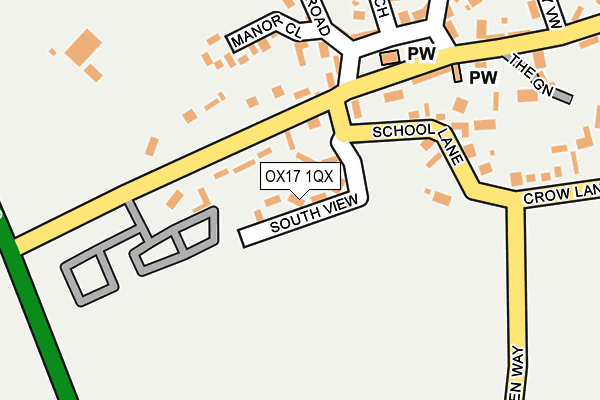 OX17 1QX map - OS OpenMap – Local (Ordnance Survey)