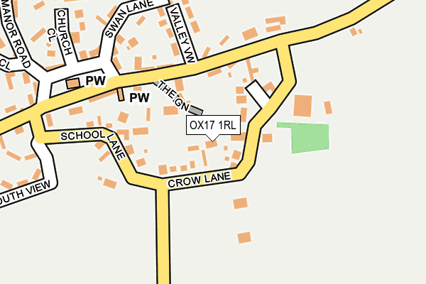 OX17 1RL map - OS OpenMap – Local (Ordnance Survey)