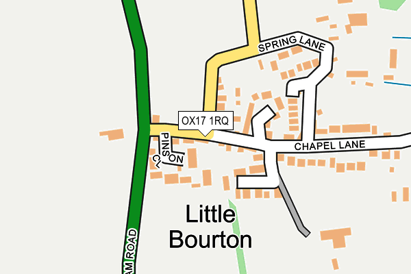 OX17 1RQ map - OS OpenMap – Local (Ordnance Survey)