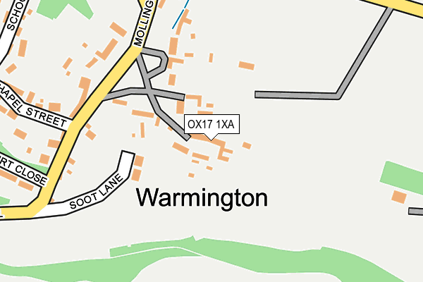 OX17 1XA map - OS OpenMap – Local (Ordnance Survey)