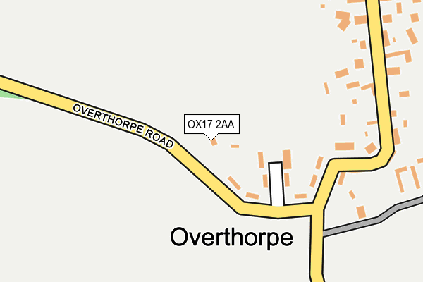 OX17 2AA map - OS OpenMap – Local (Ordnance Survey)
