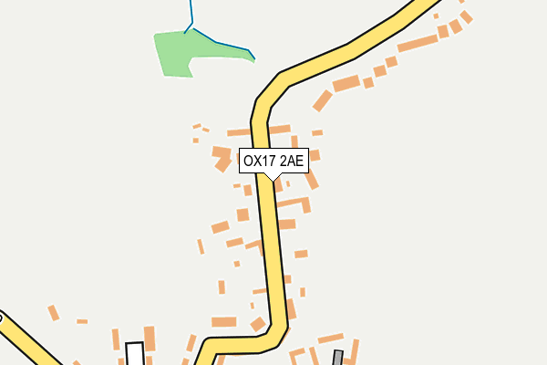 OX17 2AE map - OS OpenMap – Local (Ordnance Survey)