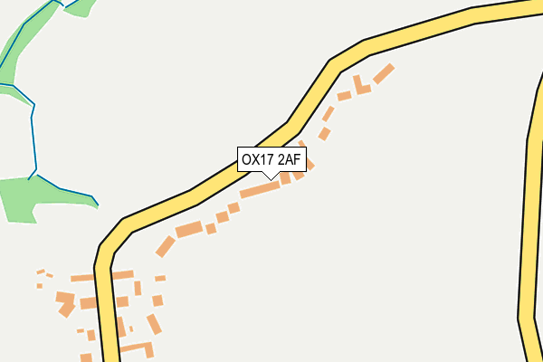 OX17 2AF map - OS OpenMap – Local (Ordnance Survey)