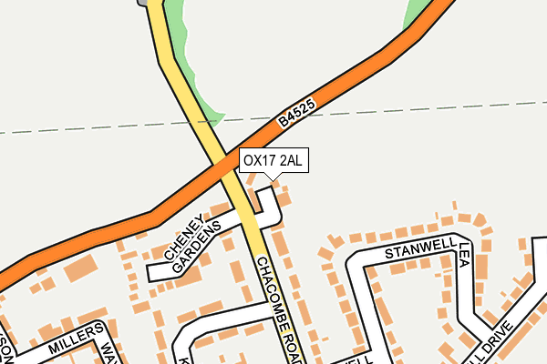 OX17 2AL map - OS OpenMap – Local (Ordnance Survey)