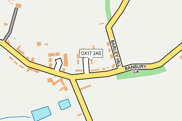 OX17 2AS map - OS OpenMap – Local (Ordnance Survey)