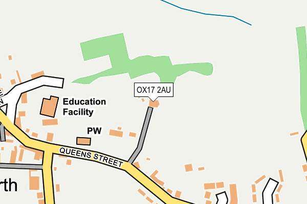 OX17 2AU map - OS OpenMap – Local (Ordnance Survey)