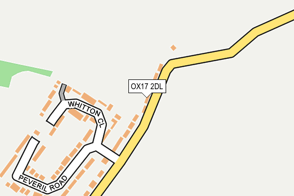OX17 2DL map - OS OpenMap – Local (Ordnance Survey)