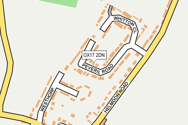 OX17 2DN map - OS OpenMap – Local (Ordnance Survey)