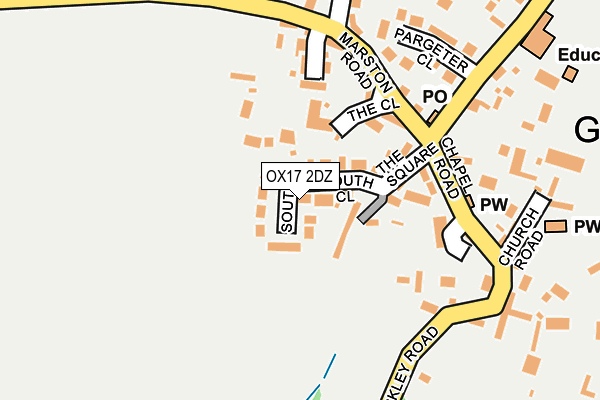 OX17 2DZ map - OS OpenMap – Local (Ordnance Survey)