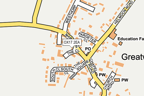 OX17 2EA map - OS OpenMap – Local (Ordnance Survey)