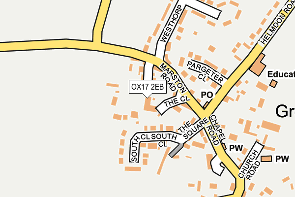 OX17 2EB map - OS OpenMap – Local (Ordnance Survey)