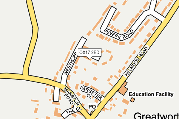 OX17 2ED map - OS OpenMap – Local (Ordnance Survey)