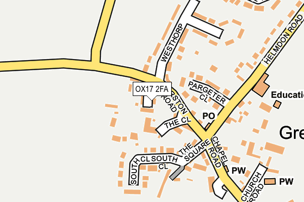 OX17 2FA map - OS OpenMap – Local (Ordnance Survey)
