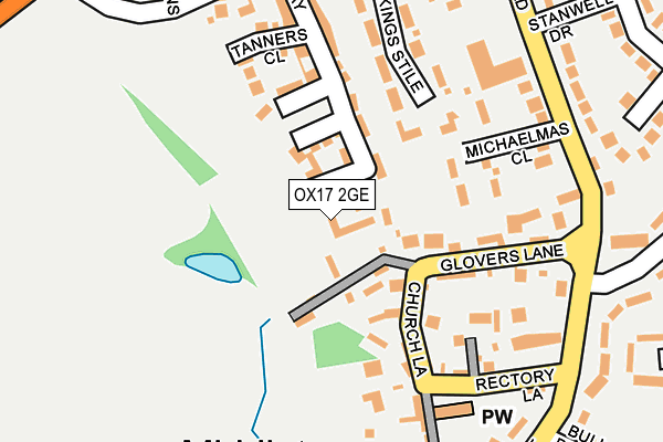 OX17 2GE map - OS OpenMap – Local (Ordnance Survey)