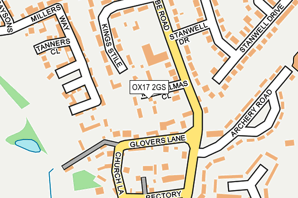 OX17 2GS map - OS OpenMap – Local (Ordnance Survey)