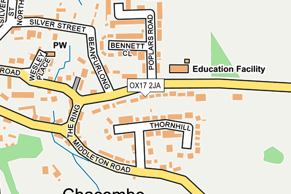 OX17 2JA map - OS OpenMap – Local (Ordnance Survey)