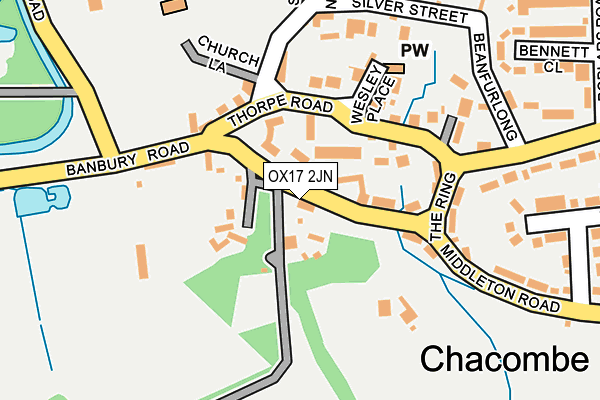 OX17 2JN map - OS OpenMap – Local (Ordnance Survey)