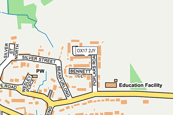 OX17 2JY map - OS OpenMap – Local (Ordnance Survey)