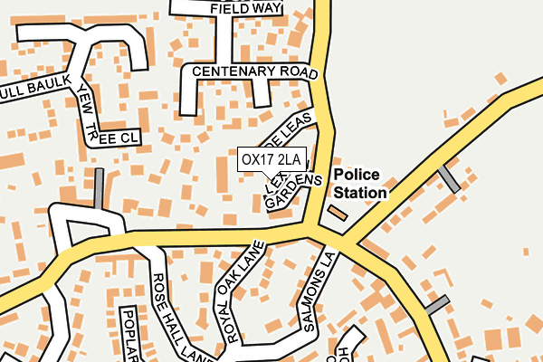 OX17 2LA map - OS OpenMap – Local (Ordnance Survey)