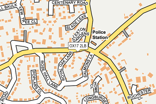 OX17 2LB map - OS OpenMap – Local (Ordnance Survey)