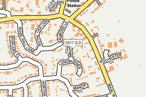 OX17 2LD map - OS OpenMap – Local (Ordnance Survey)