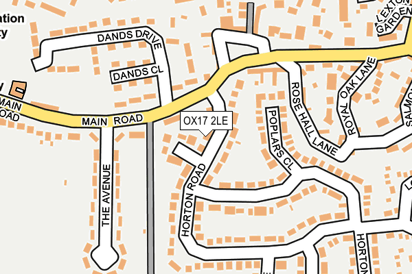OX17 2LE map - OS OpenMap – Local (Ordnance Survey)