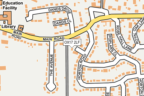 OX17 2LF map - OS OpenMap – Local (Ordnance Survey)