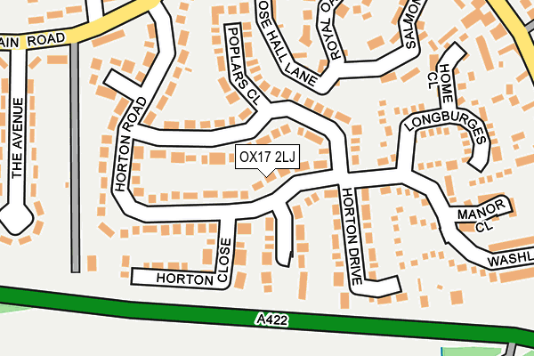 OX17 2LJ map - OS OpenMap – Local (Ordnance Survey)