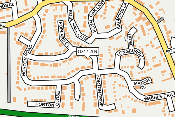 OX17 2LN map - OS OpenMap – Local (Ordnance Survey)