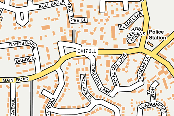 OX17 2LU map - OS OpenMap – Local (Ordnance Survey)