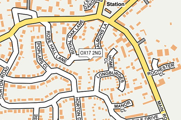 OX17 2NG map - OS OpenMap – Local (Ordnance Survey)
