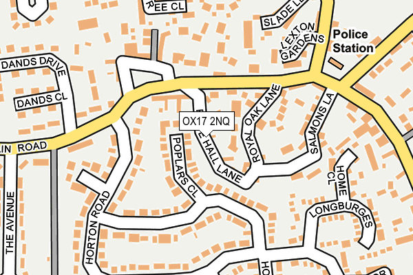 OX17 2NQ map - OS OpenMap – Local (Ordnance Survey)