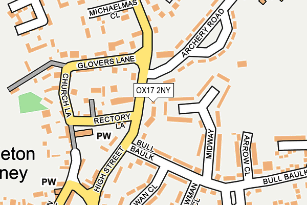 OX17 2NY map - OS OpenMap – Local (Ordnance Survey)