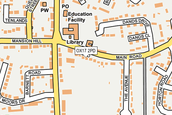 OX17 2PD map - OS OpenMap – Local (Ordnance Survey)