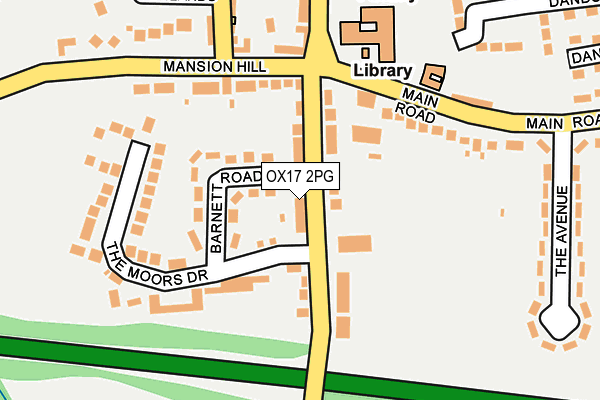 OX17 2PG map - OS OpenMap – Local (Ordnance Survey)