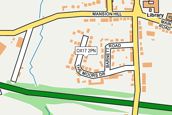 OX17 2PN map - OS OpenMap – Local (Ordnance Survey)