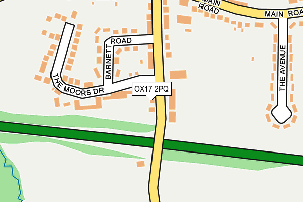 OX17 2PQ map - OS OpenMap – Local (Ordnance Survey)
